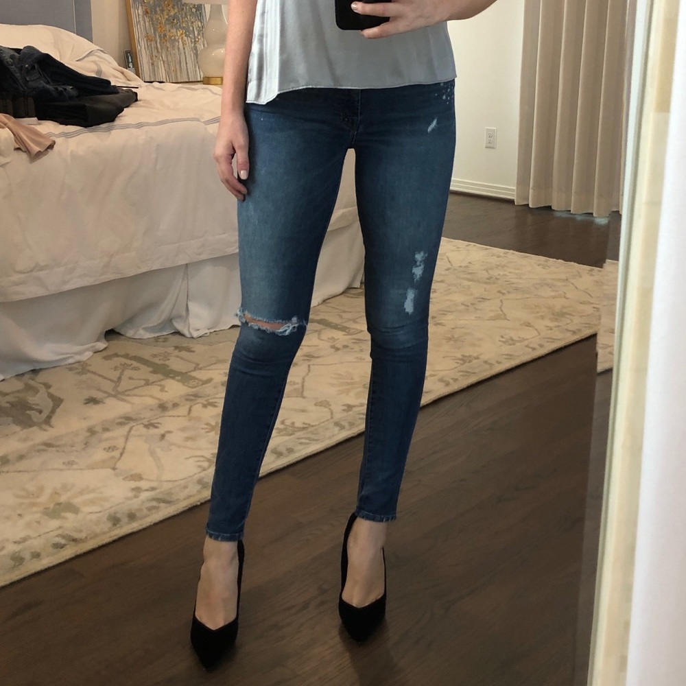 Mother the high rise looker skinny jeans